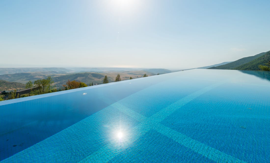 fiberglass infinity pools